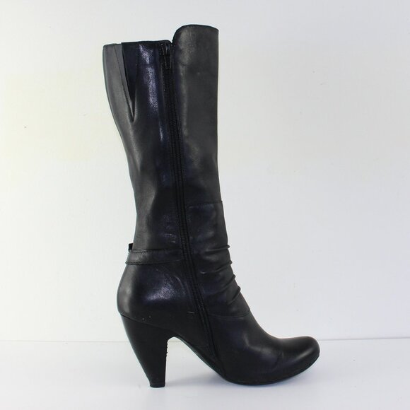 Miz Mooz Tall Black Leather Shelia Boots (6.5 US) - Picture 6 of 13